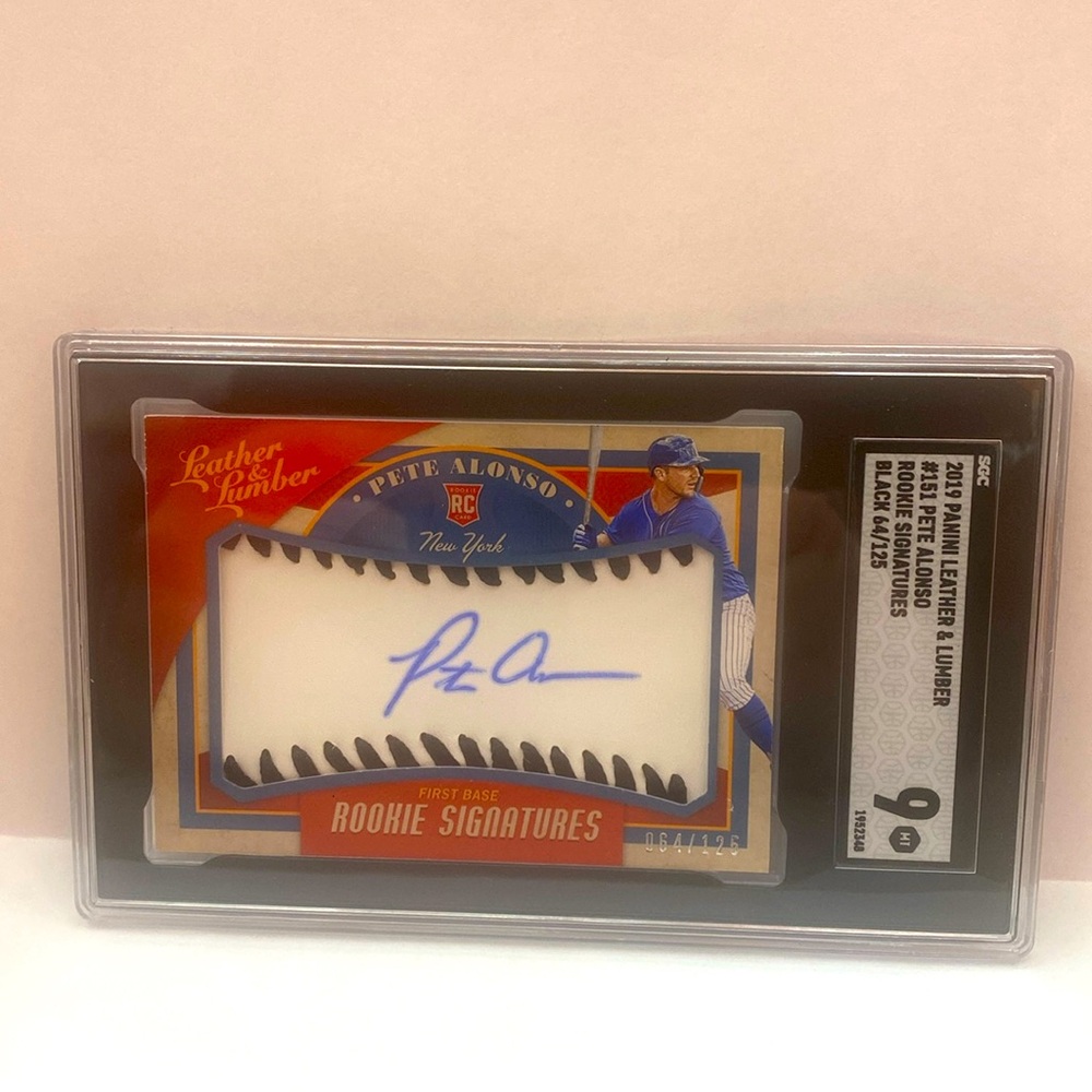 2019 Panini Black Pete Alonso RC Leather Patch #151  064/125 (MISC14)